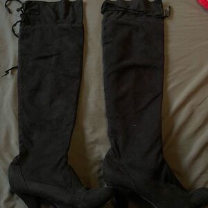 Black Knee High Boots